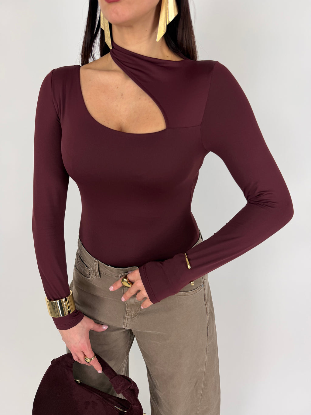 BODY HOLE NECK MARSALA