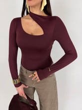 Carica l'immagine nel visualizzatore di Gallery, BODY HOLE NECK MARSALA
