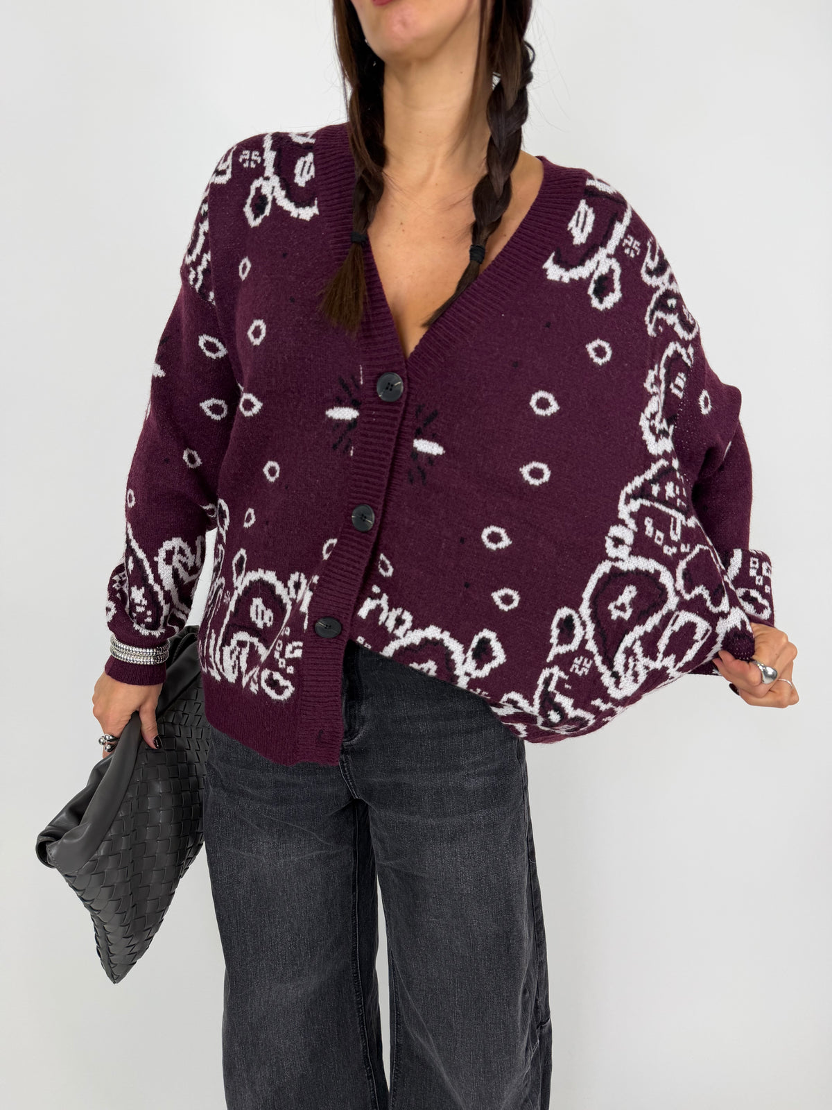 CARDIGAN BANDANA VINACCIA