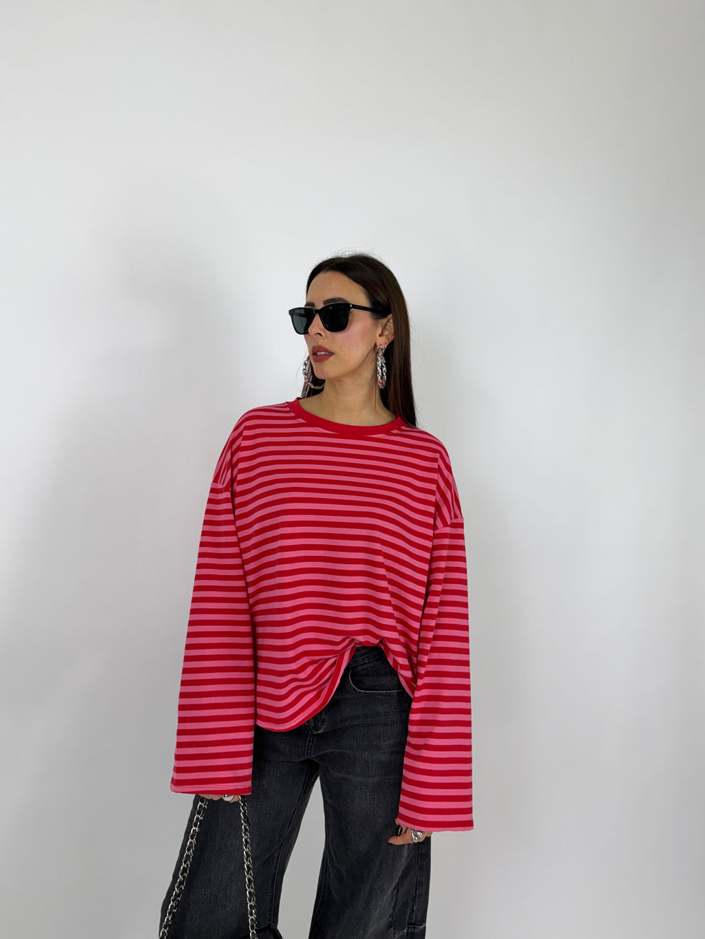 MAGLIA STRIPES PINK
