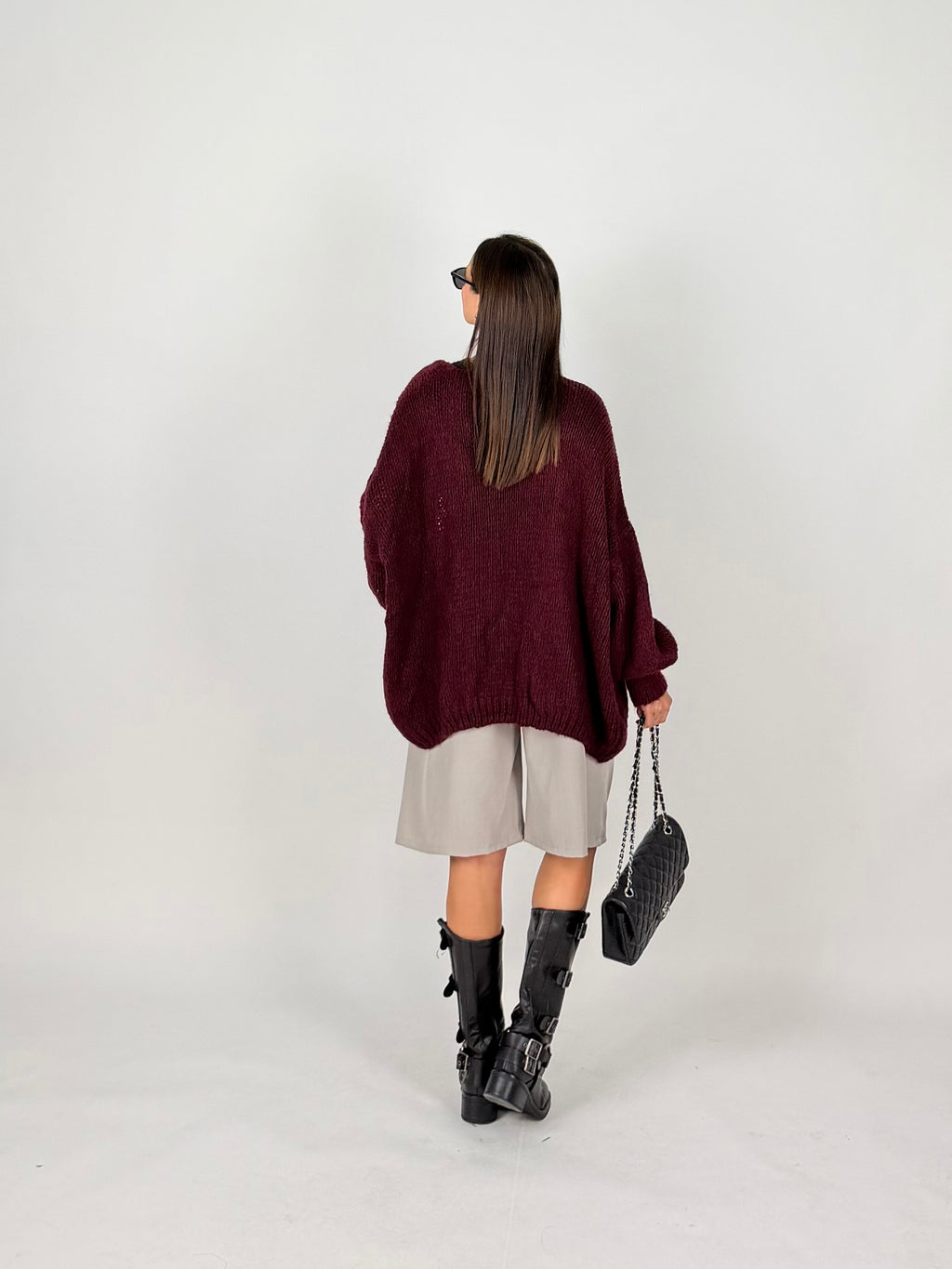 MAXI CARDIGAN VINO