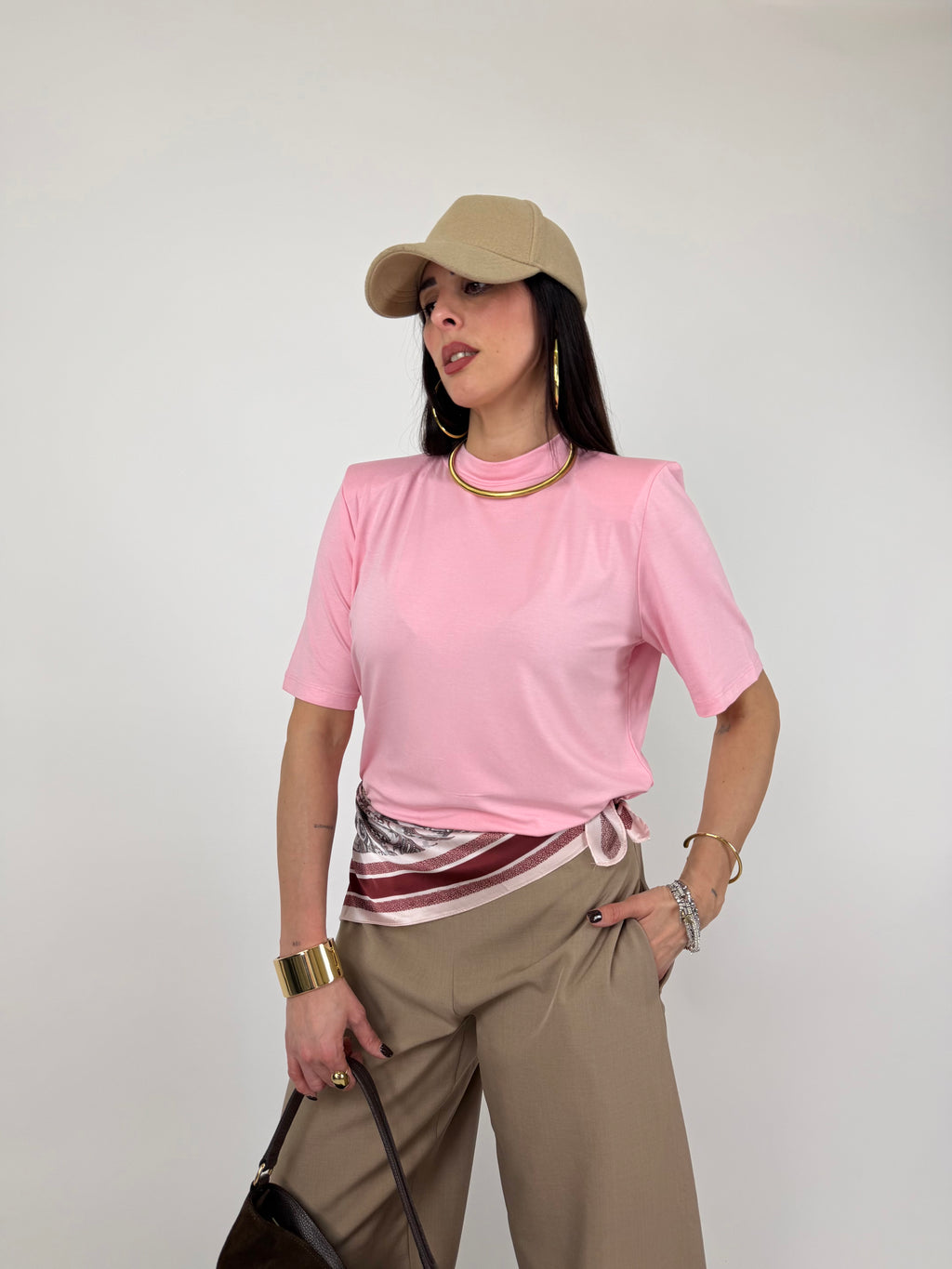 MAGLIA NECKSHOL ROSA