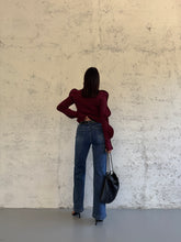 Carica l&#39;immagine nel visualizzatore di Gallery, MAGLIA WAVY BORDEAUX
