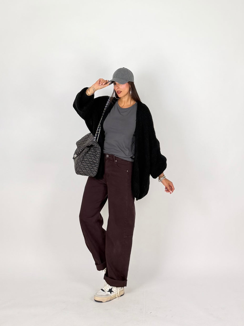 MAXI CARDIGAN NERO