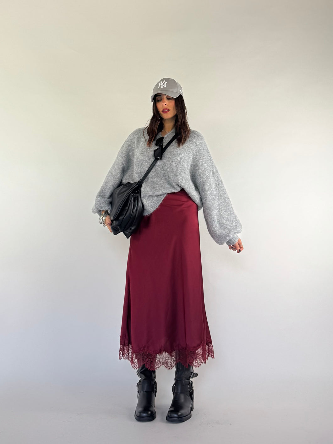 SKIRTY SLIP BORDEAUX