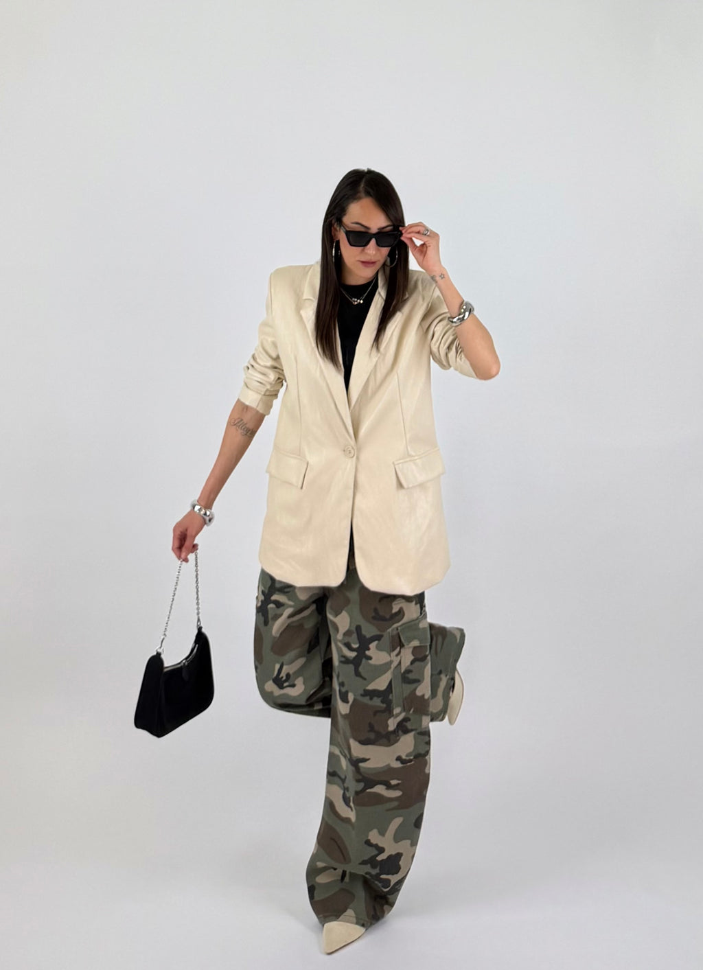 BLAZER CREMA ECOPELLE