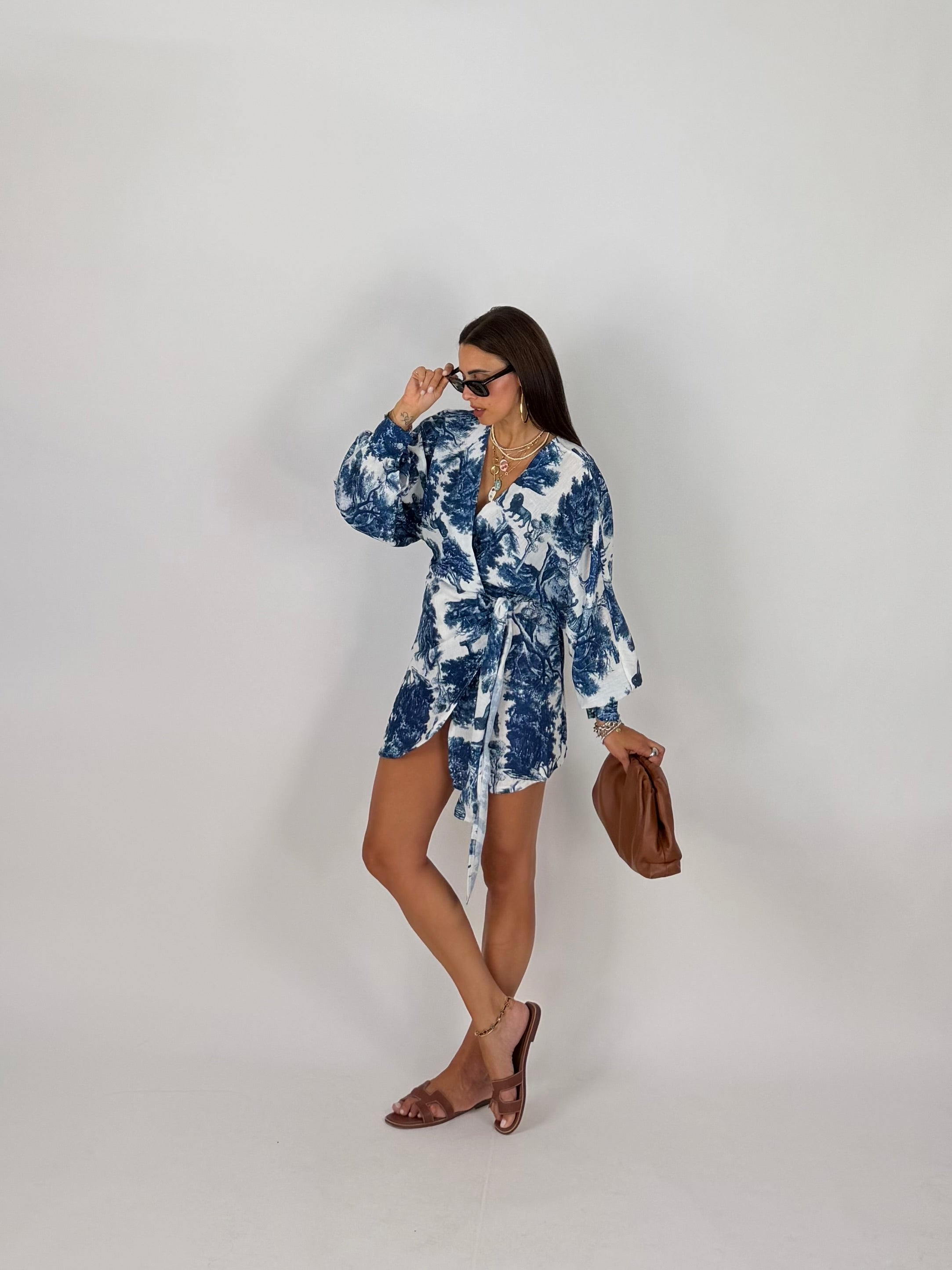 PAREO DRESS BLU