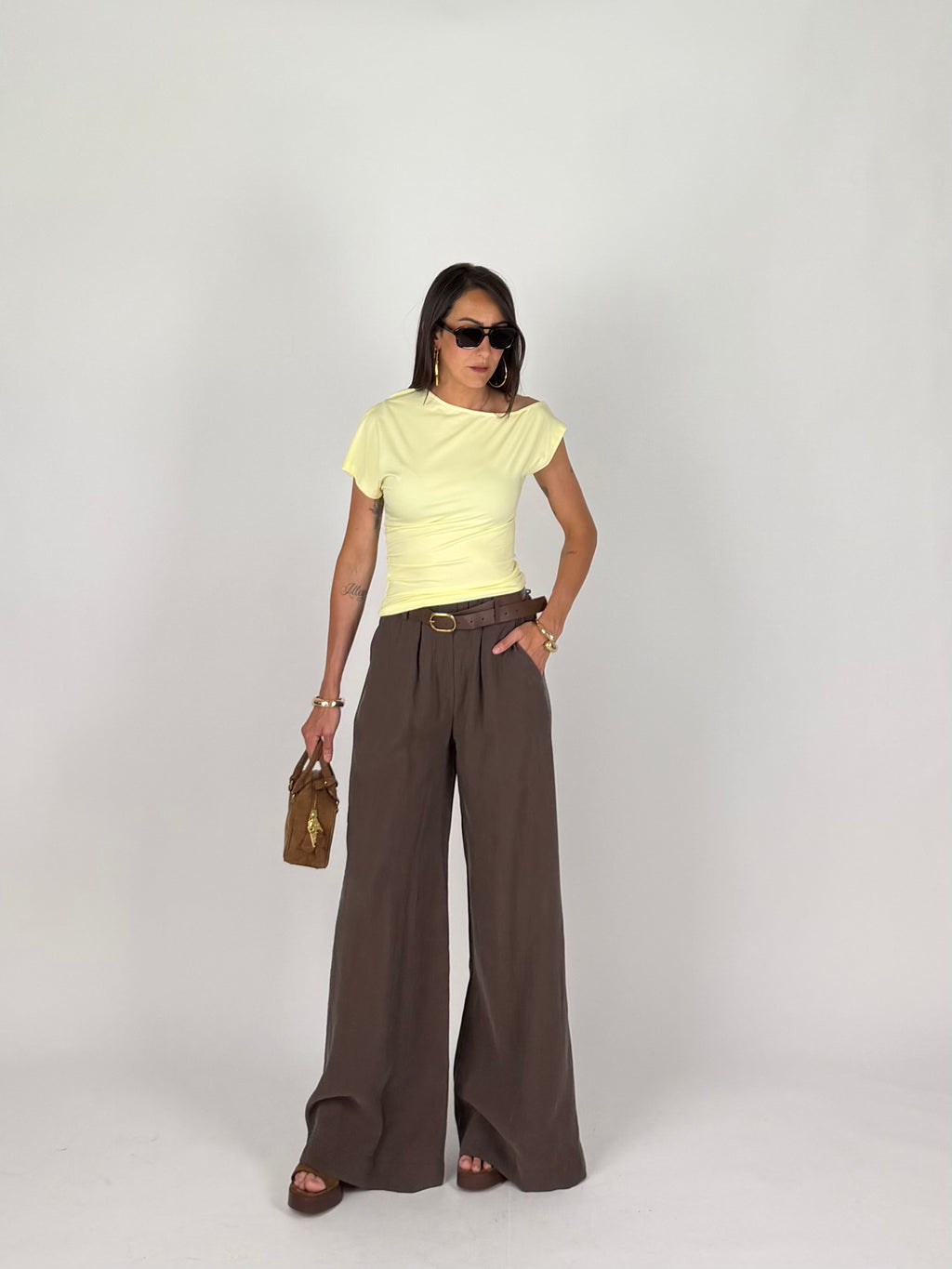 MAGLIA TRAPEZIO GIALLA