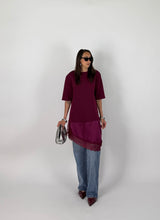 Carica l'immagine nel visualizzatore di Gallery, T-SHIRT DRESS BORDEAUX
