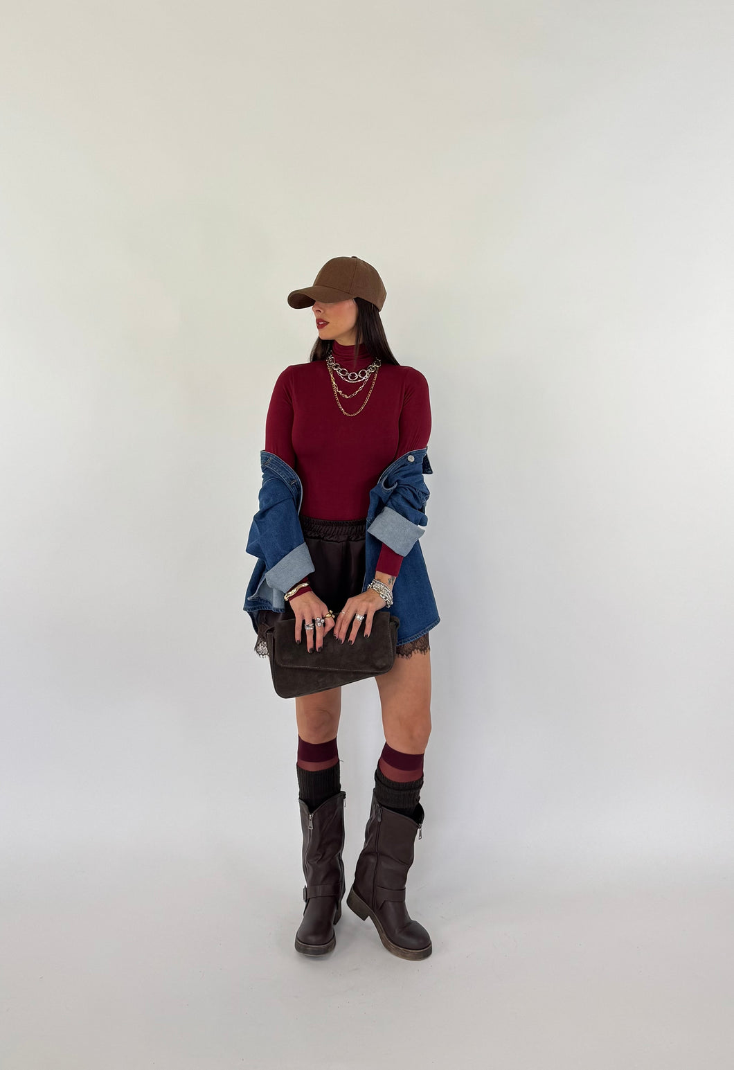 MAGLIA DOLCEVITA BORDEAUX