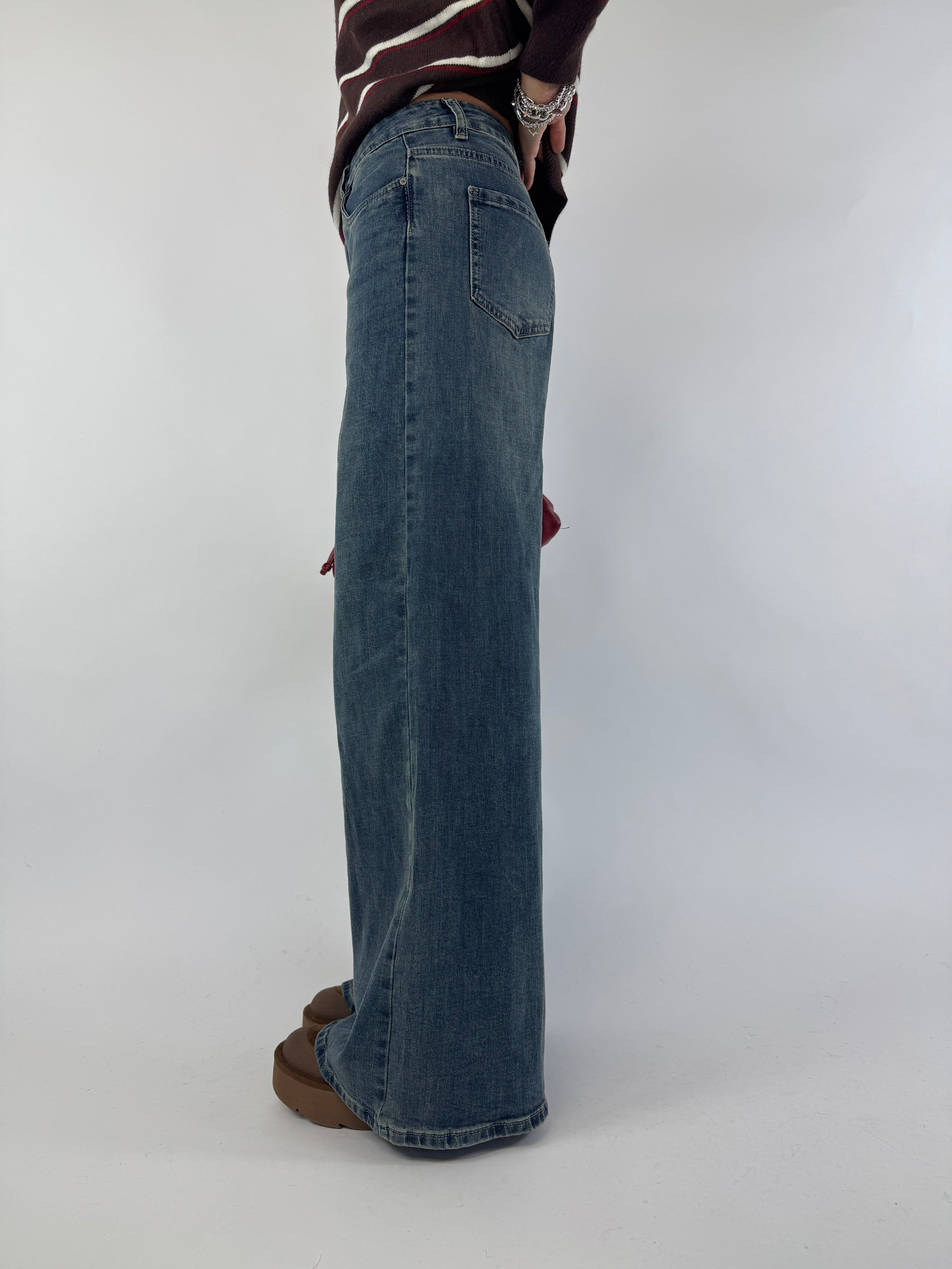 JEANS CLEAN PALAZZO
