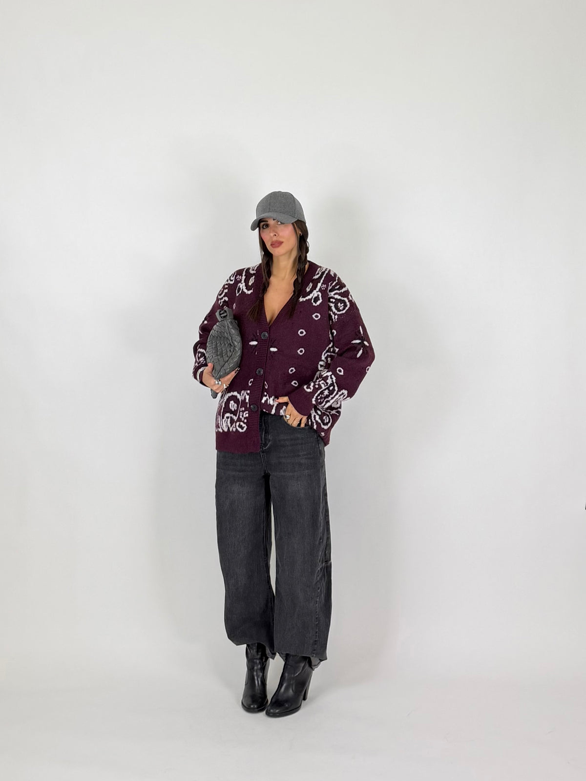 CARDIGAN BANDANA VINACCIA