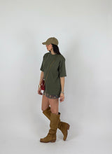 Carica l'immagine nel visualizzatore di Gallery, T-SHIRT LOOSE SHOL VERDE MIL
