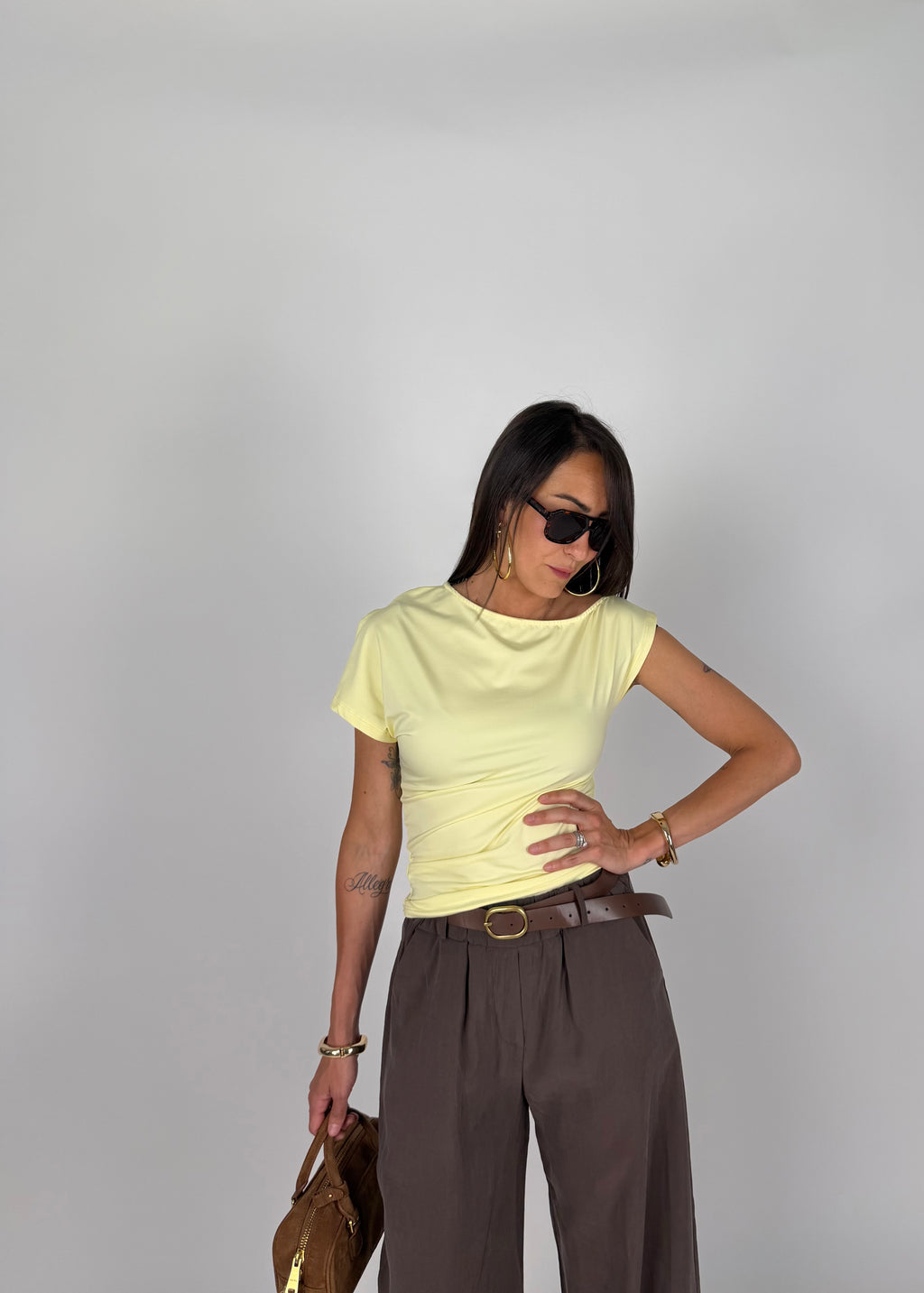 MAGLIA TRAPEZIO GIALLA