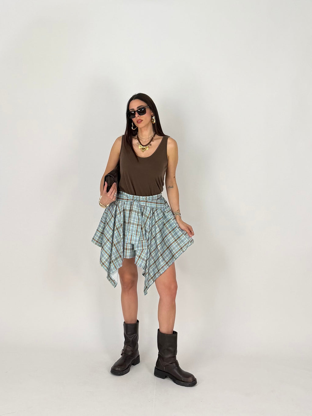 SKIRTY SHIRT AZZURRO