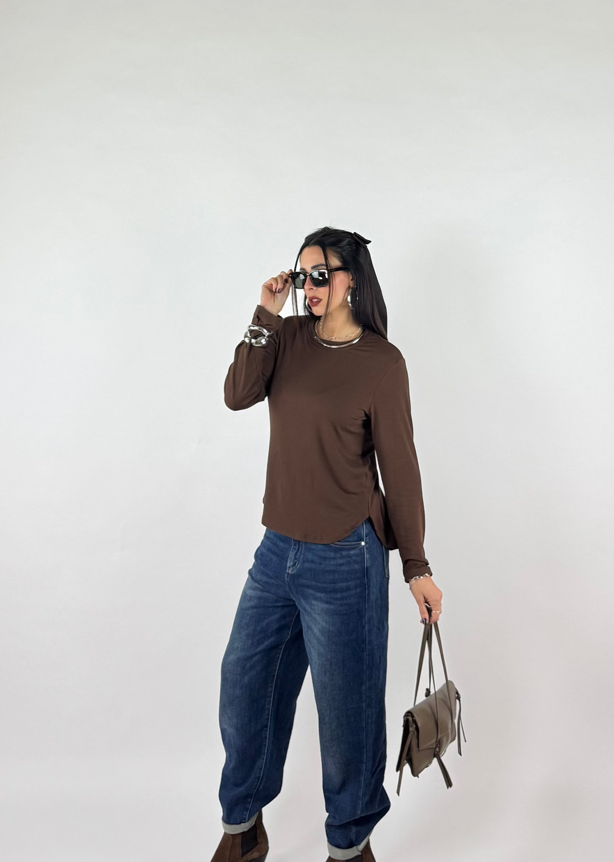 MAGLIA SPOKE CHOCO