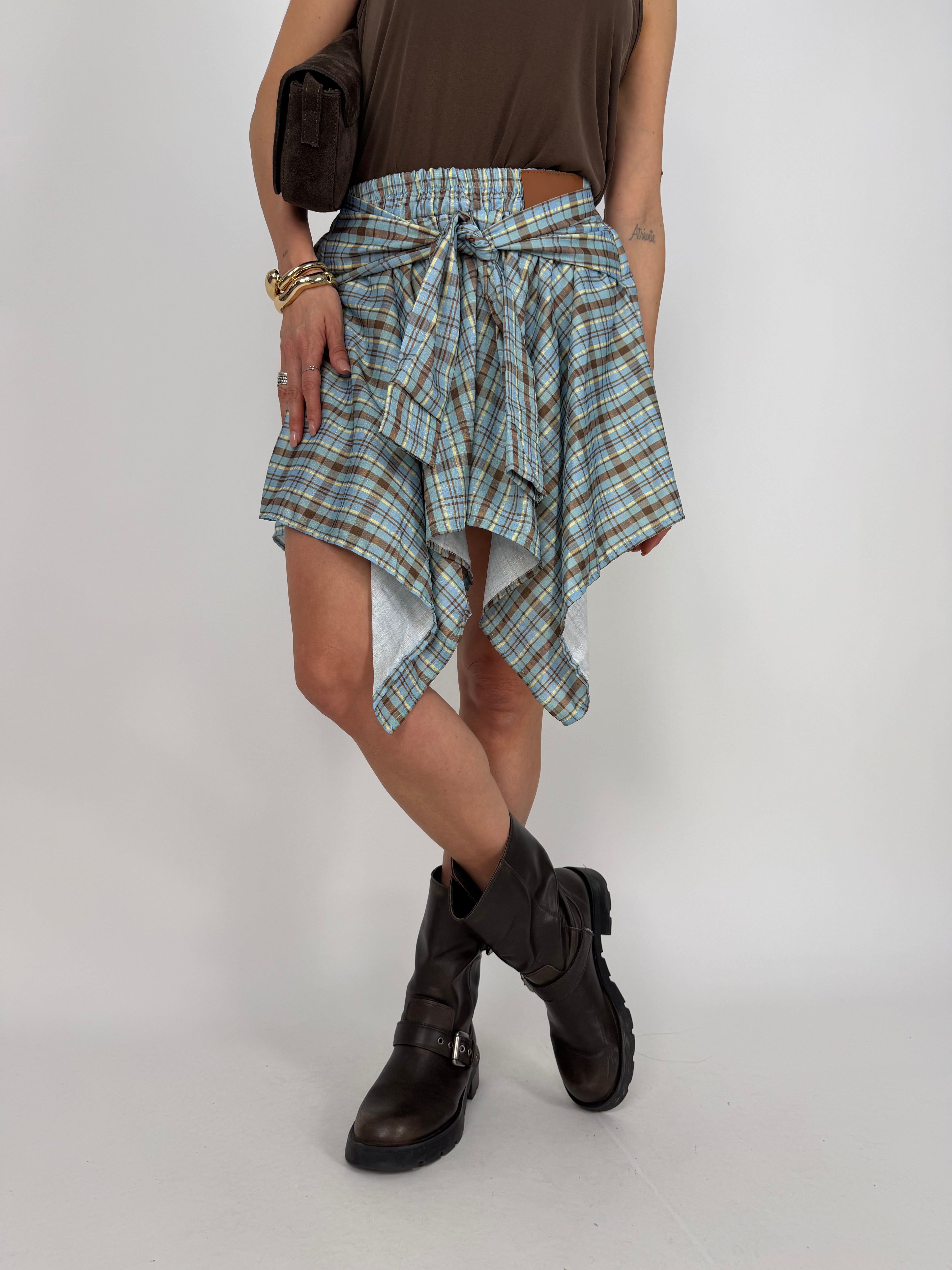 SKIRTY SHIRT AZZURRO