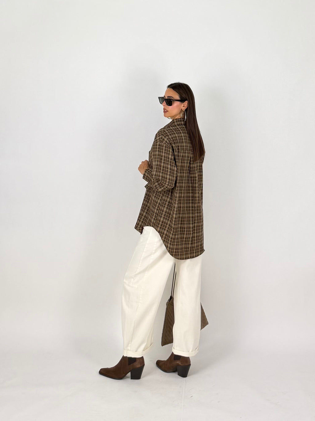 CAMICIA CHECK MARRONE