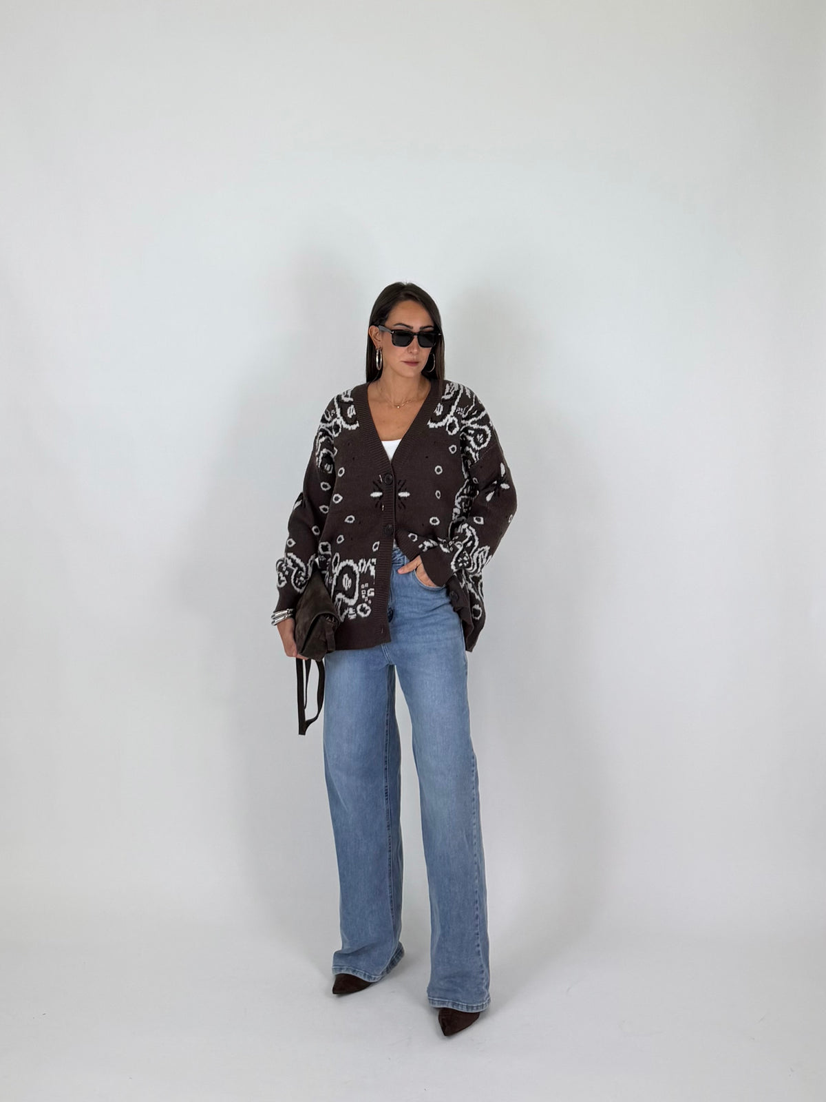 CARDIGAN BANDANA CHOCO