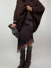 Carica l'immagine nel visualizzatore di Gallery, GONNA MIDI LACE CHOCO
