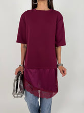 Carica l'immagine nel visualizzatore di Gallery, T-SHIRT DRESS BORDEAUX

