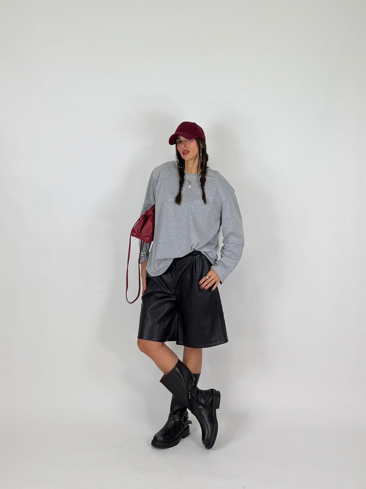 T-SHIRT BOXY GREY