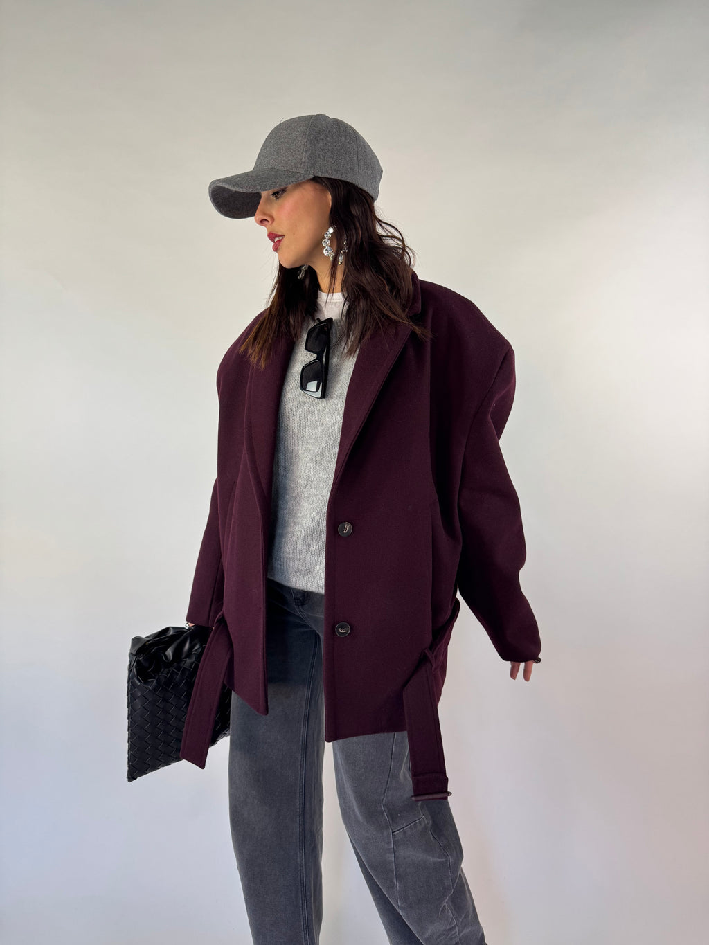 COAT PURPLE BELT