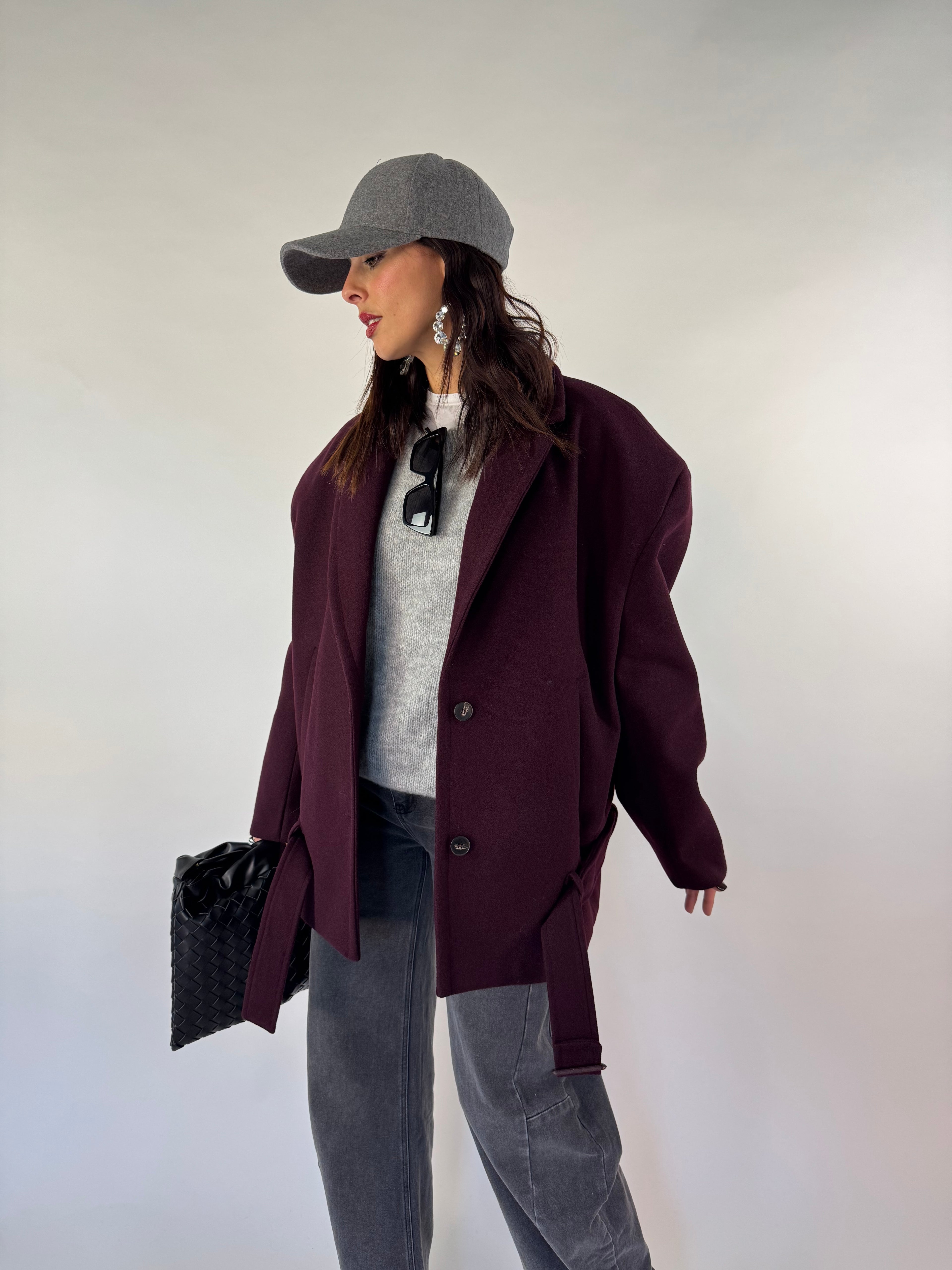 COAT PURPLE BELT
