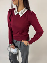 Carica l&#39;immagine nel visualizzatore di Gallery, PULL CHIC BORDEAUX
