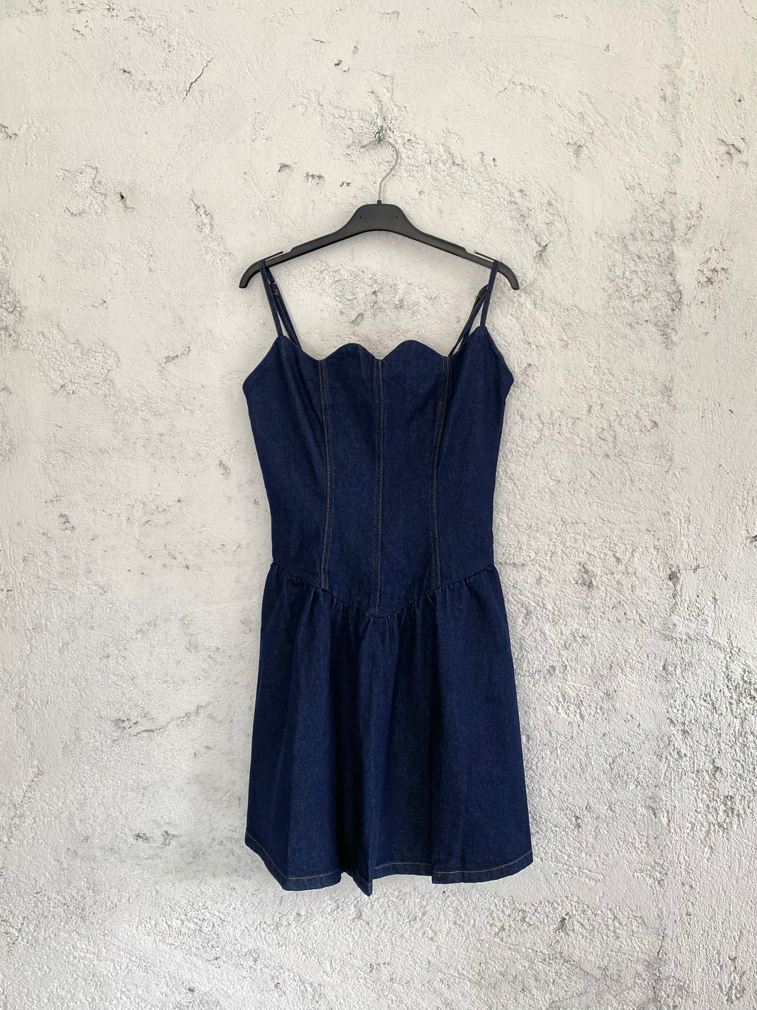Petal denim dress