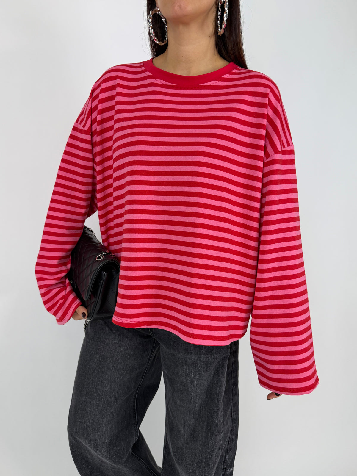 MAGLIA STRIPES PINK