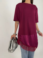 Carica l'immagine nel visualizzatore di Gallery, T-SHIRT DRESS BORDEAUX
