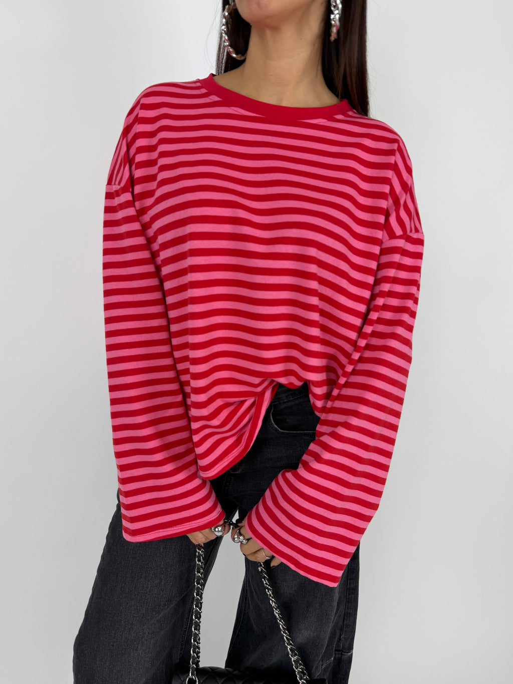 MAGLIA STRIPES PINK