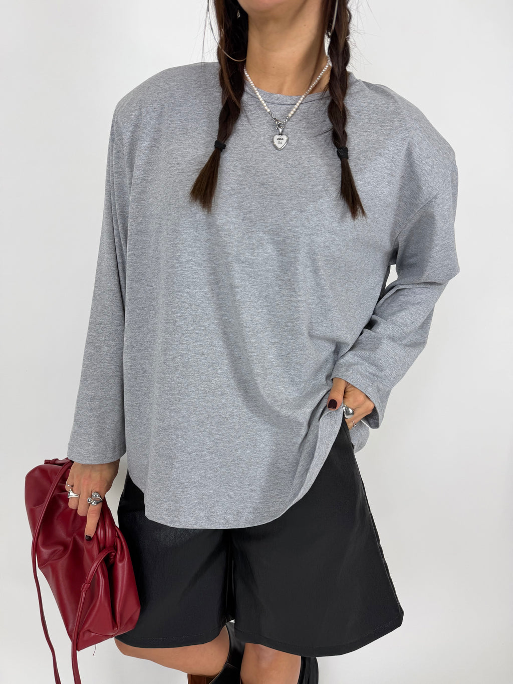 T-SHIRT BOXY GREY