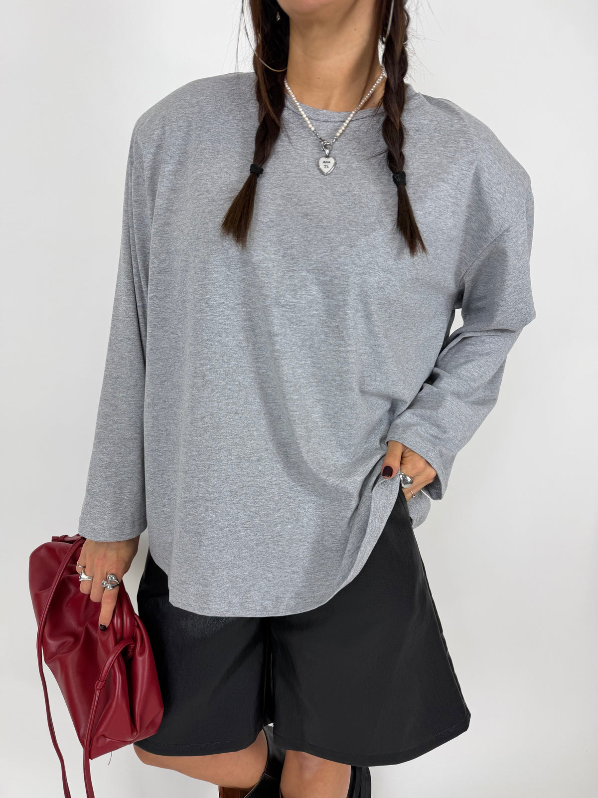 T-SHIRT BOXY GREY