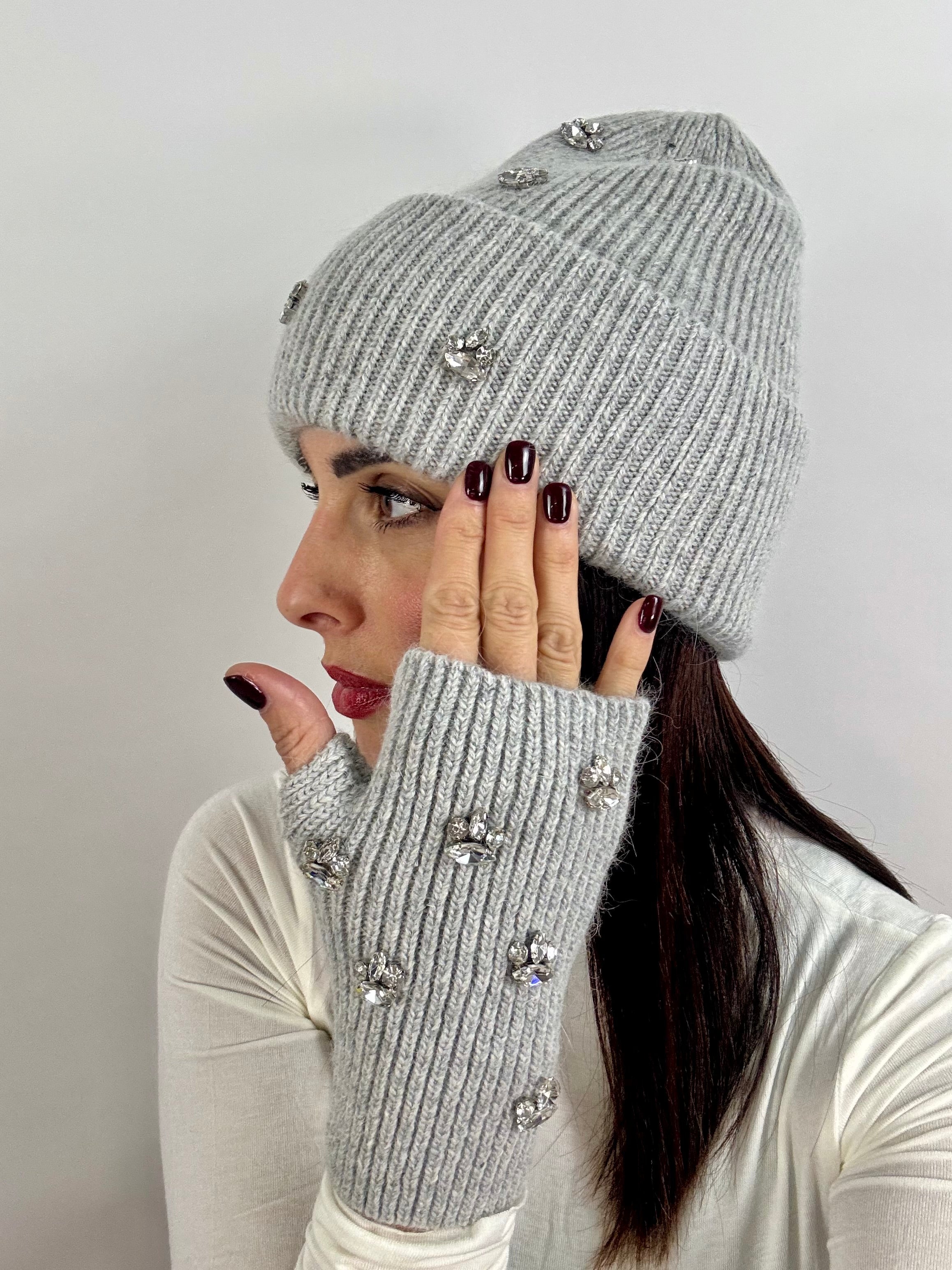 COORD CAPGLOVES GREY