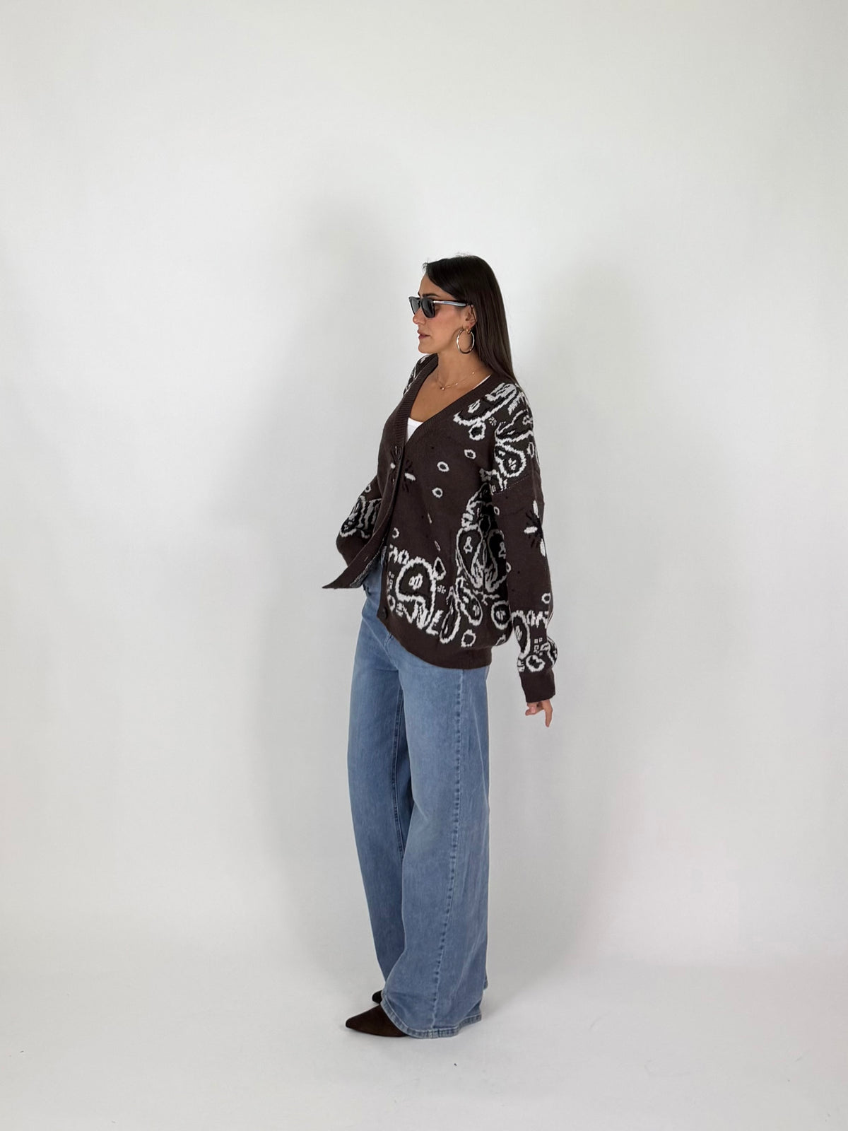 CARDIGAN BANDANA CHOCO