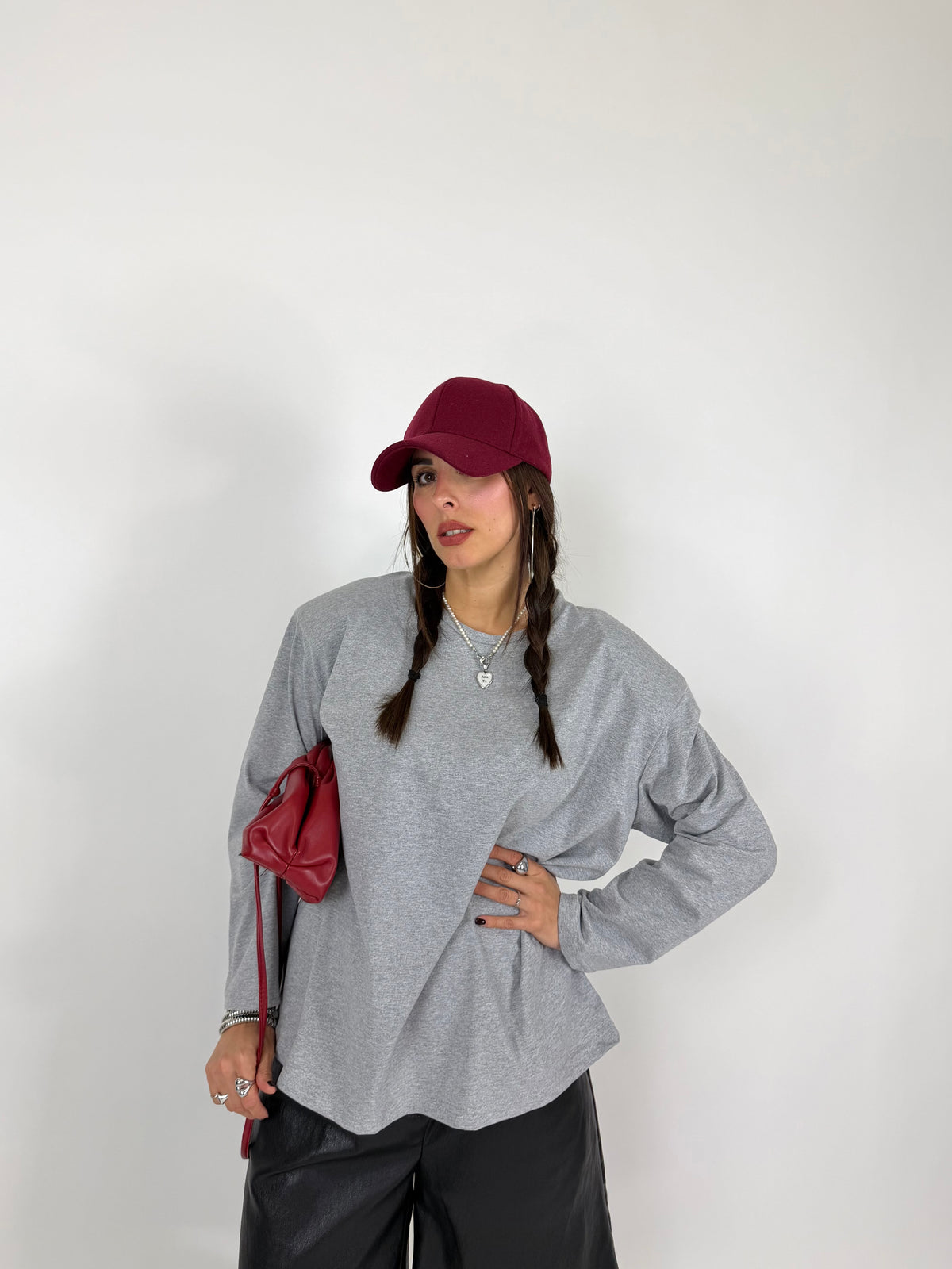 T-SHIRT BOXY GREY