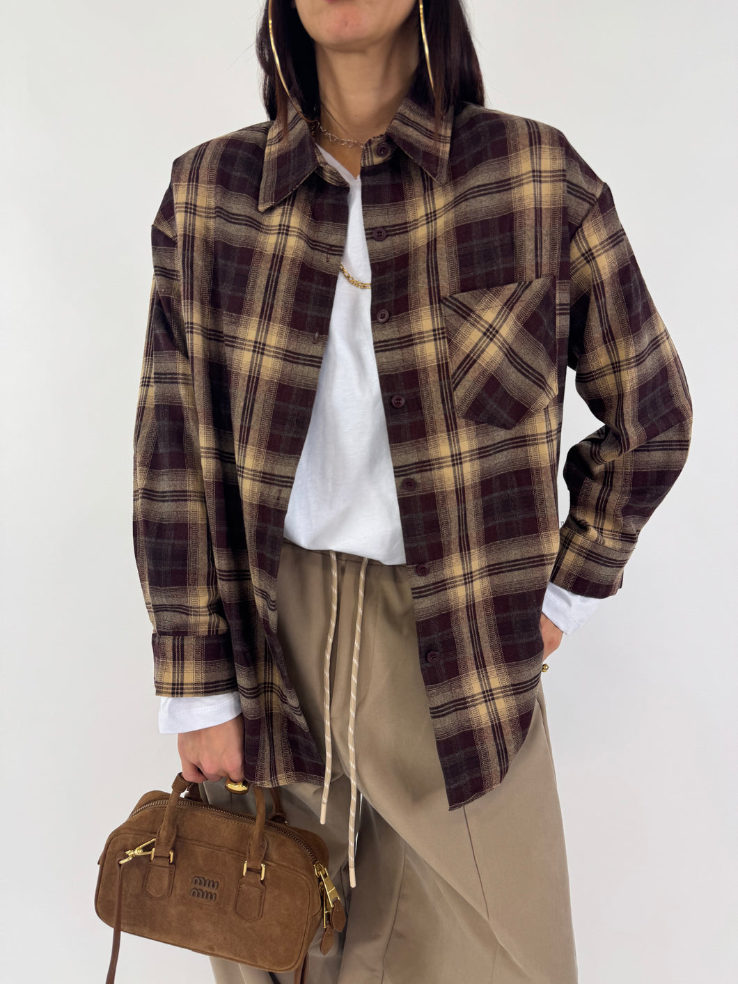 CAMICIA CHECK BORDEAUX