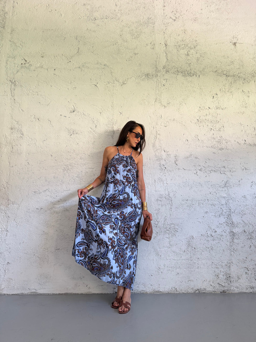 DRESS BLU PAISLEY