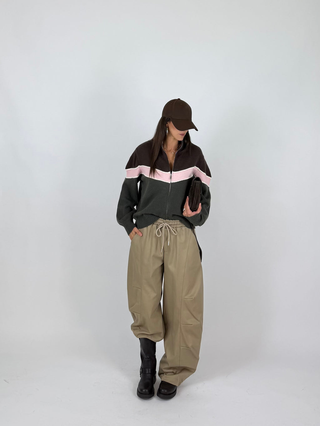 PULL VINTAGE CHOCO-GREEN