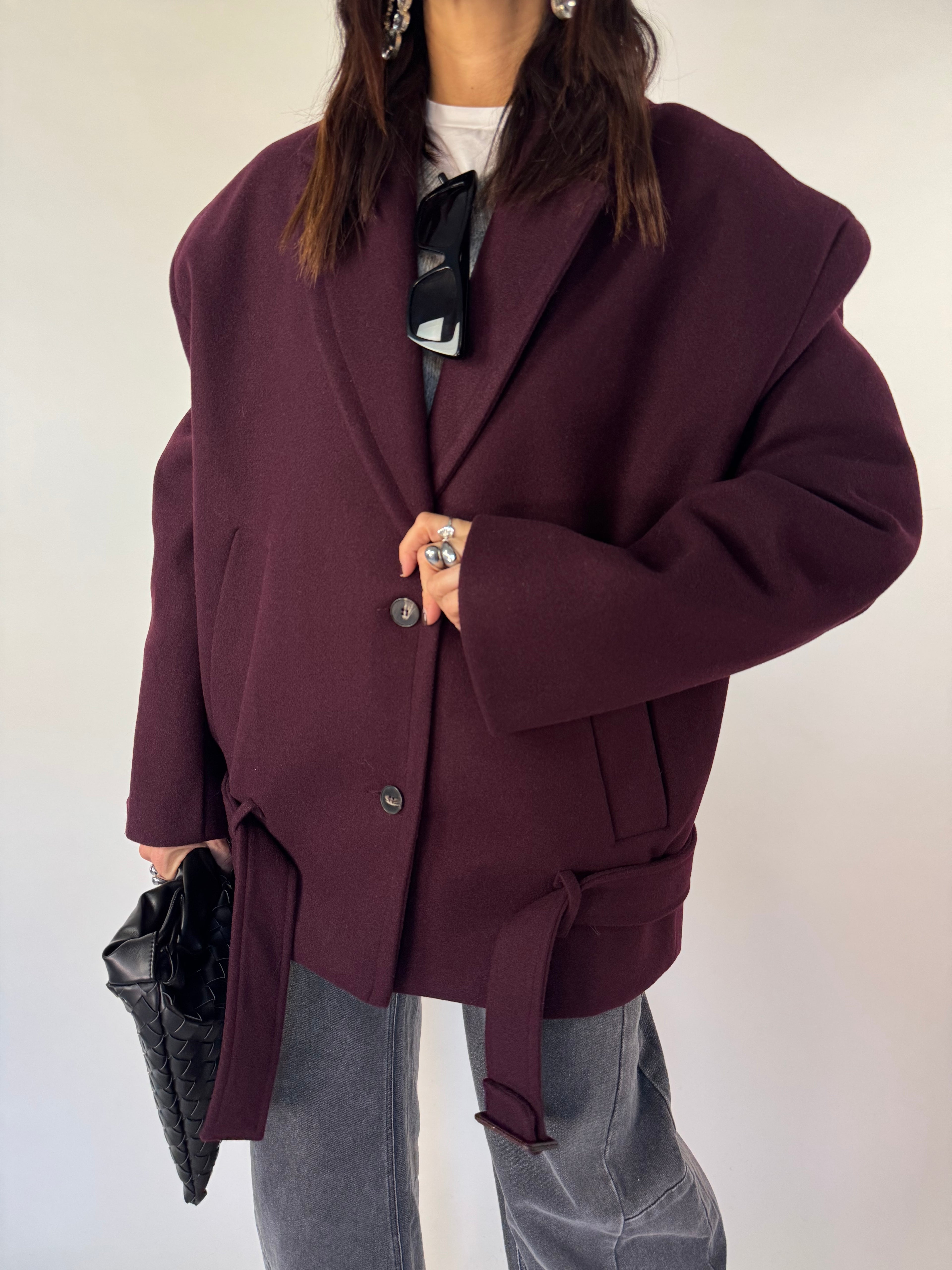 COAT PURPLE BELT