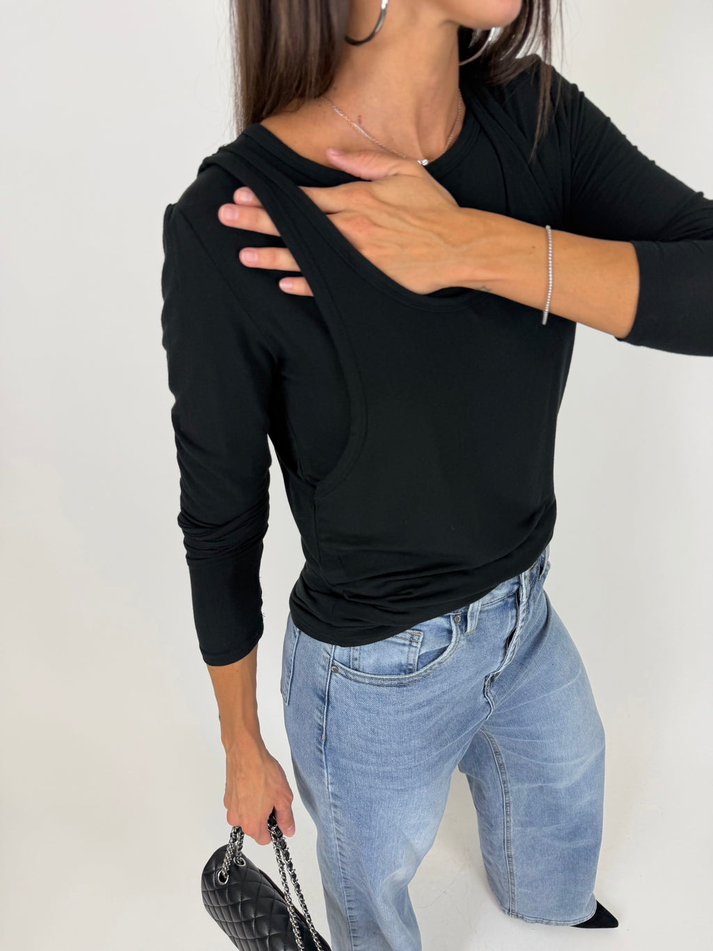 MAGLIA DOUBLE NERA