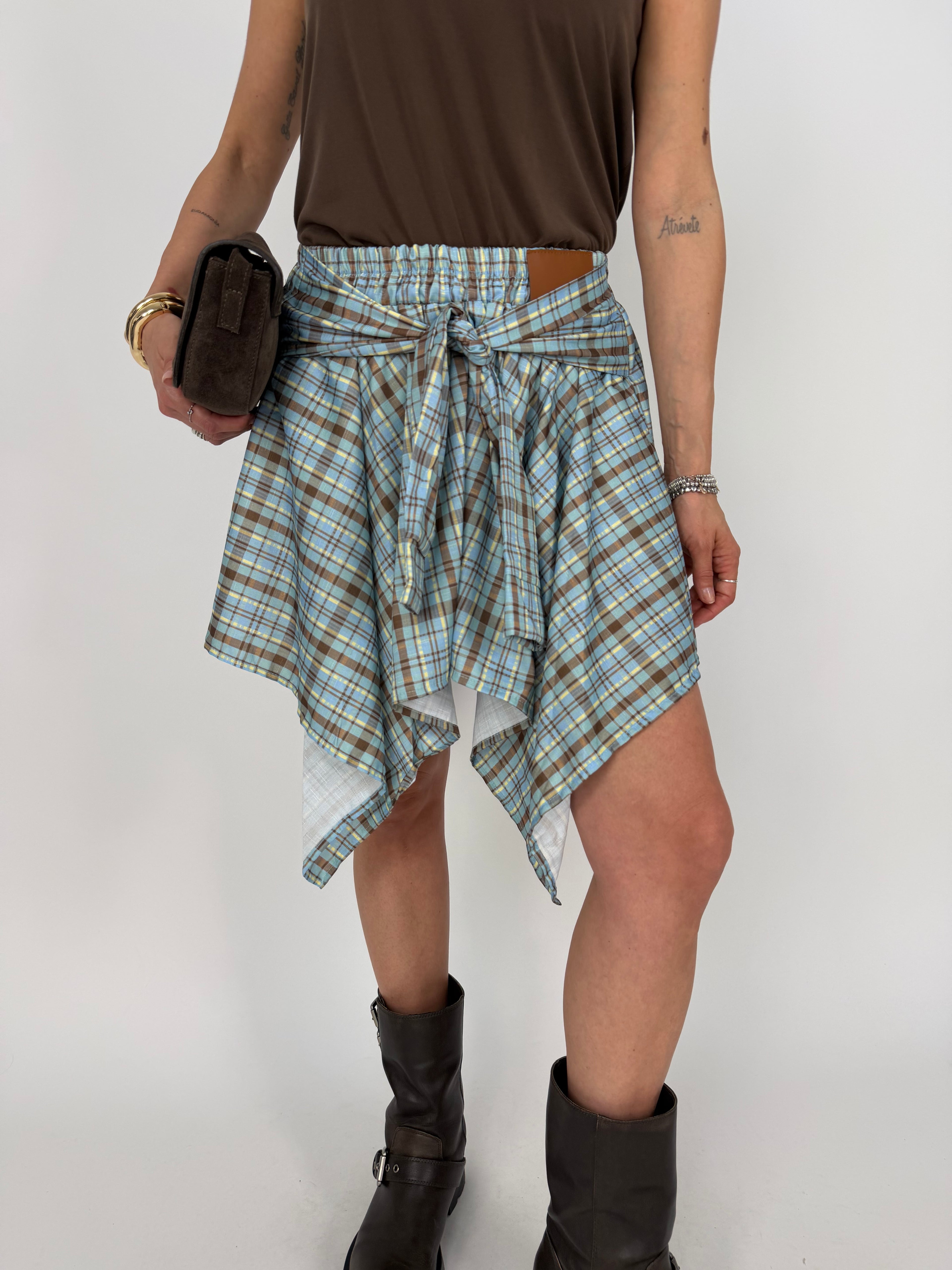 SKIRTY SHIRT AZZURRO