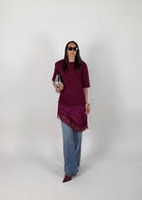 Carica l'immagine nel visualizzatore di Gallery, T-SHIRT DRESS BORDEAUX
