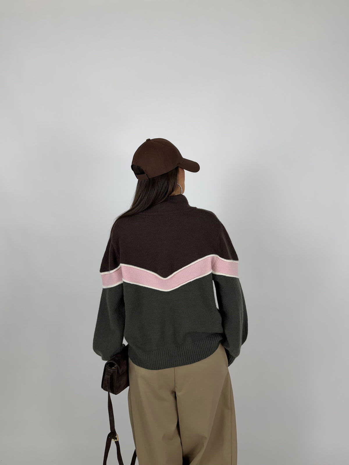 PULL VINTAGE CHOCO-GREEN