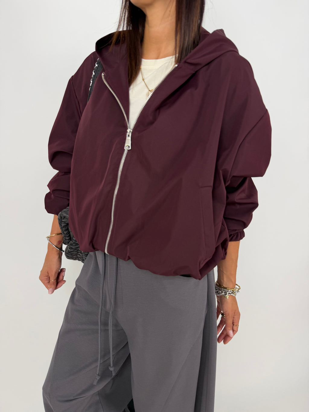 GIACCA TECH PUFF BORDEAUX