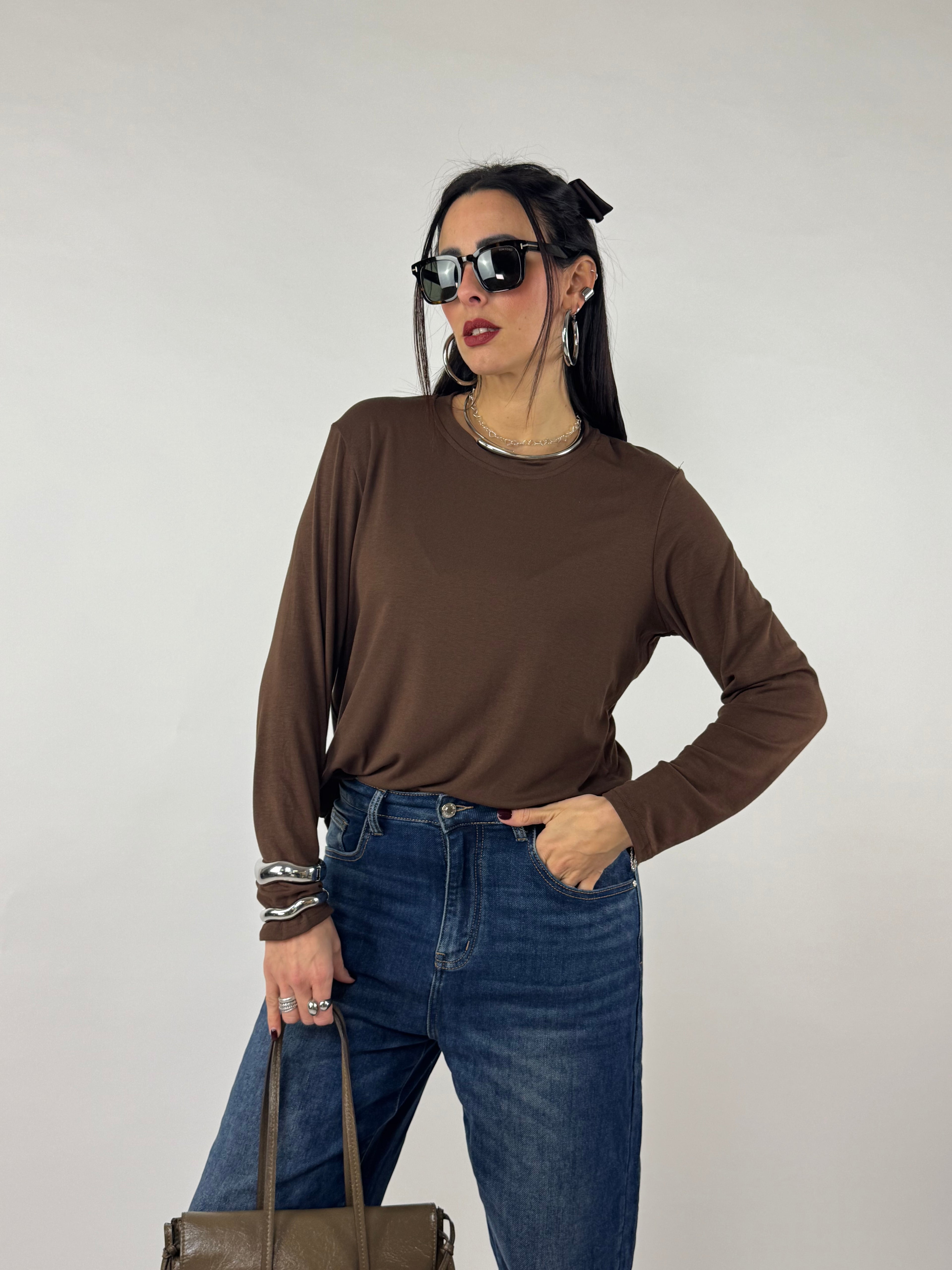 MAGLIA SPOKE CHOCO