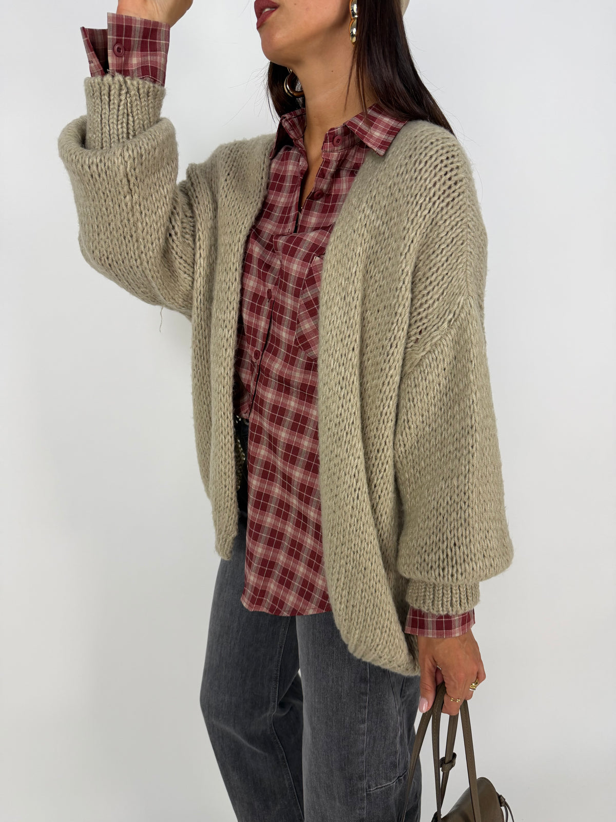 MAXI CARDIGAN CORDA