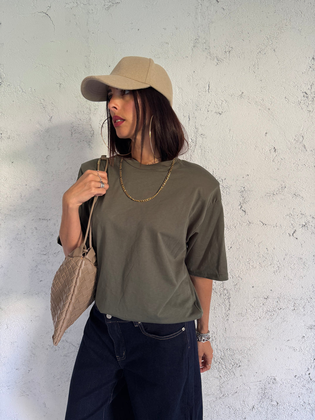 T-SHIRT SHOULDER AUTUMN OLIVA